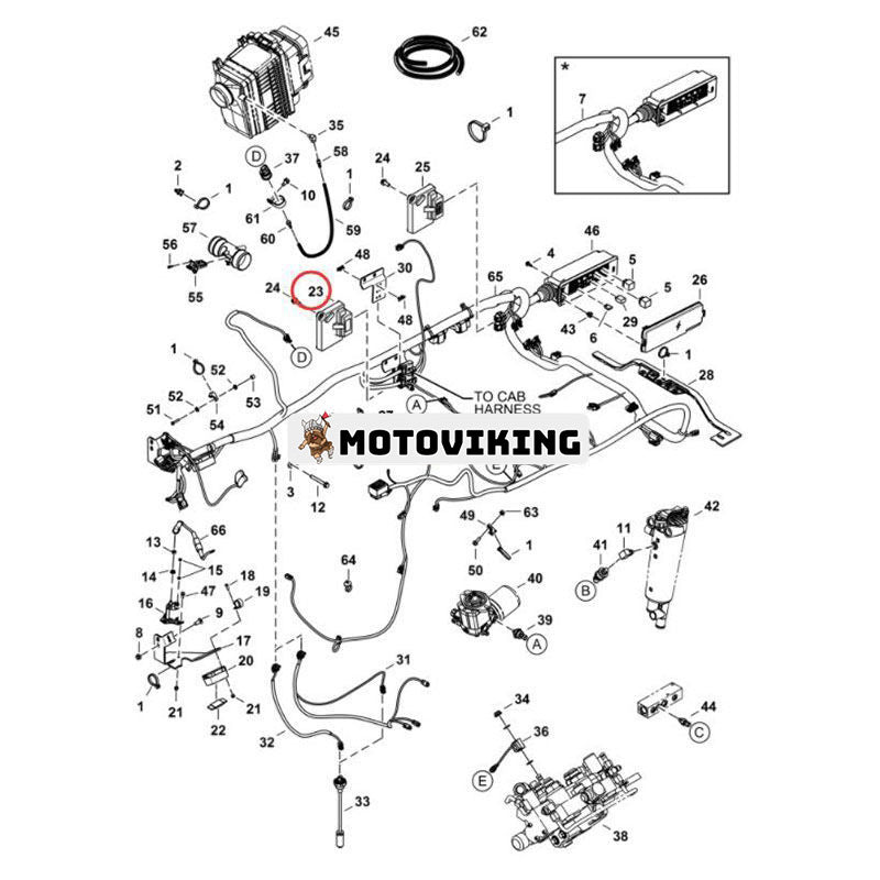 Kontrollbox 7277987 för Bobcat minilastare S550 S630 S750 S770