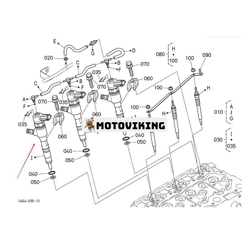 Bränsleinsprutare 1J801-53052 0445110777 för Kubota V2403 D1803 motor KX040-4 L3301F L3901F L4701F MX5200F MX4800H