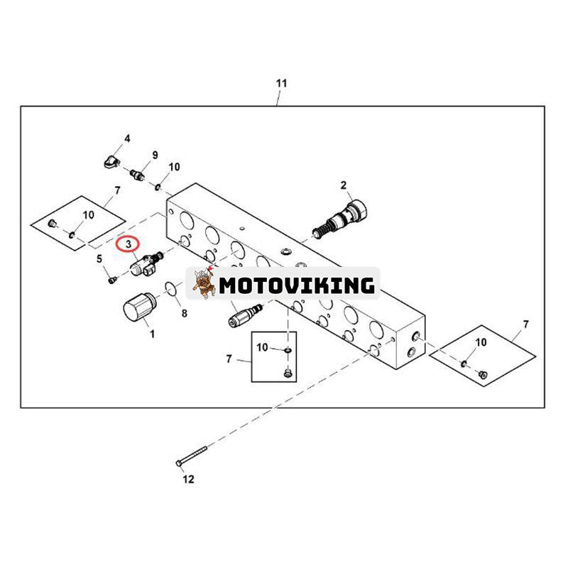 12V magnetventil AN306085 för John Deere 1910 C650 C850 CH570 CH670 CH950 CH960 R4040I R4050I R4140I R4150I W235 W260