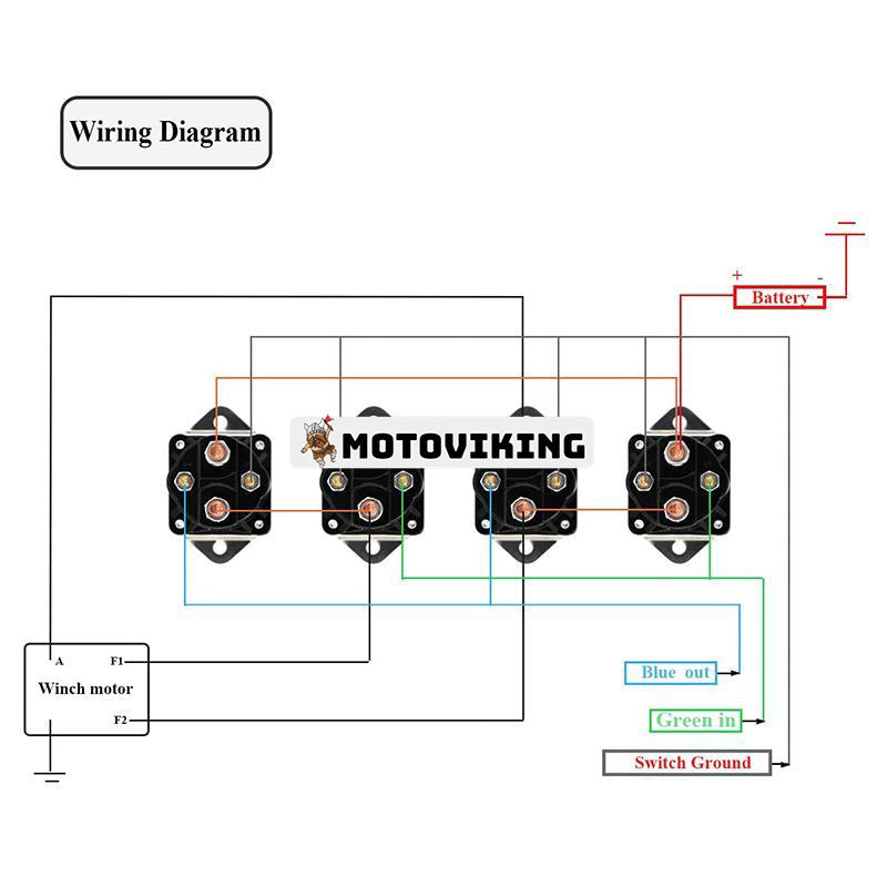 12V 4 plint magnetrelä 89-68258 för Volvo Penta AD30A MD30A AQ120B AQ145B AQ171A AQ311A Mercury Marine Outboard