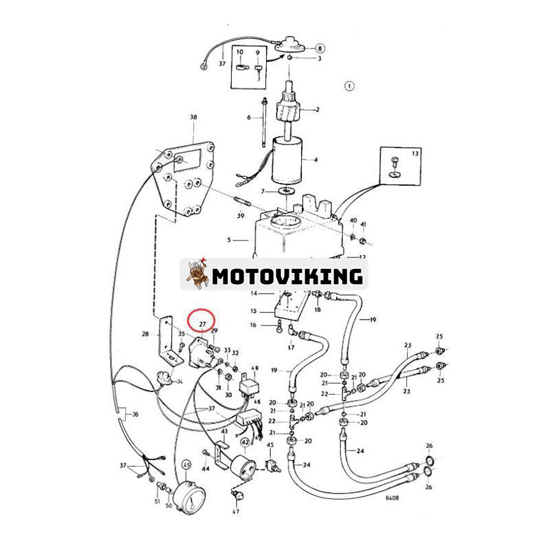 12V 4 plint magnetrelä 89-68258 för Volvo Penta AD30A MD30A AQ120B AQ145B AQ171A AQ311A Mercury Marine Outboard