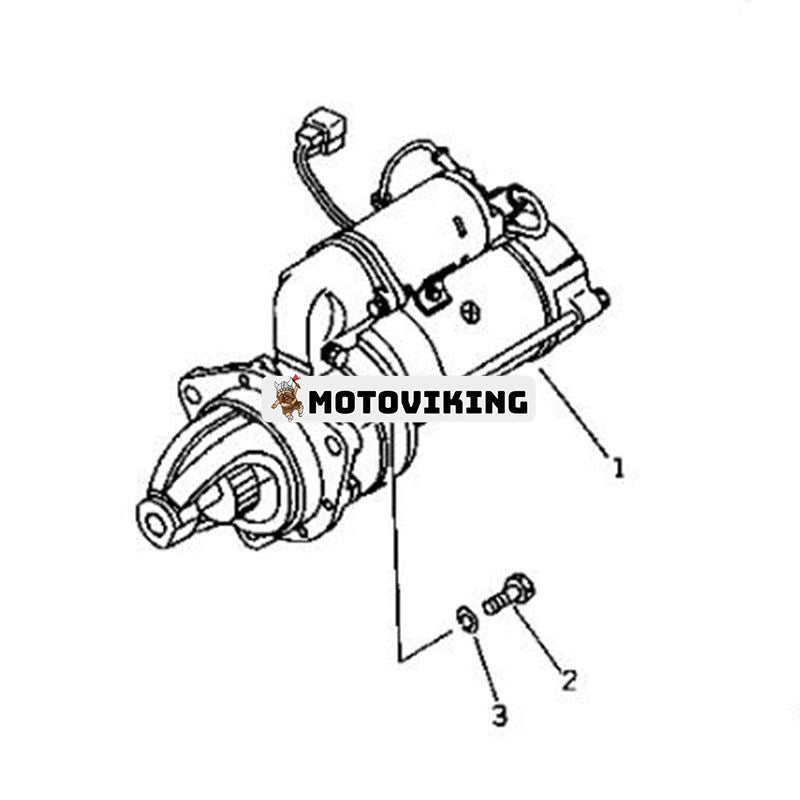24V 13T 5,5KW Startmotor 600-813-3660 för Komatsu Engine S6D105-1 Bandschaktare D20 D21 D31 D40 D41 D45
