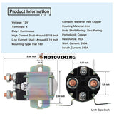 12V solenoid JF2-H1950-00 för Yamaha Golf Cart G2-G15 Gas 4-takt 1985+ 4 terminal