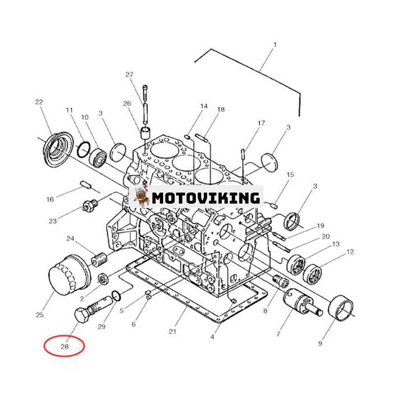 Oljeavlastningsventil SBA140036220 för Shibaura Cummins Engine ISM N844 New Holland C175 L125 L215 1920 2120 T2320