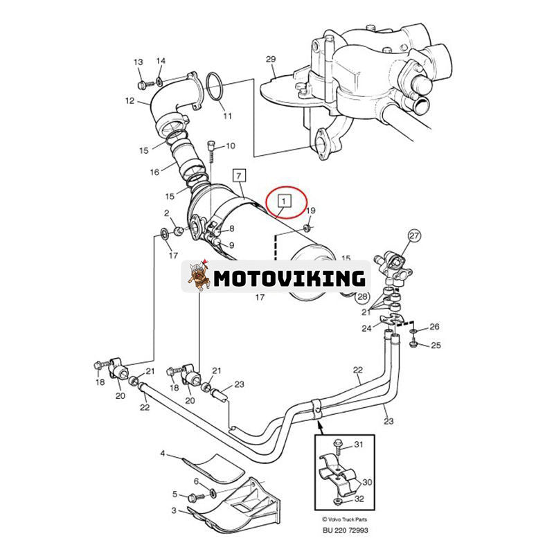 Oljekylare 425951 för Volvo Penta Engine DH10A THD102KB GH10A GH10B GH10C