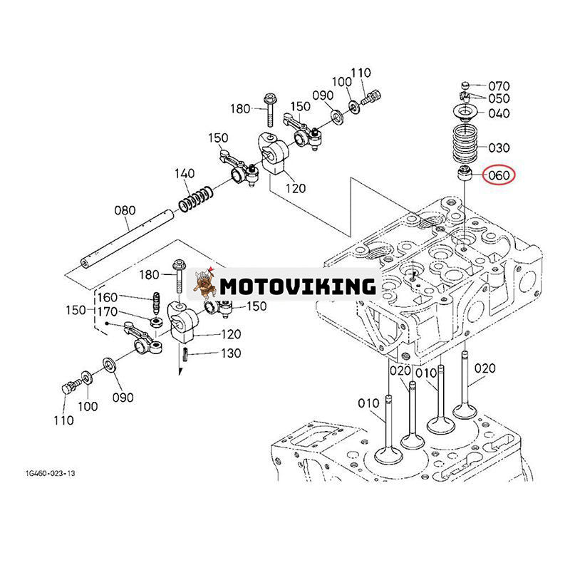 6 delar ventilskaftstätning 11420-13150 för Kubota Engine D722 D902 V2607 Z402 Z482 Z602