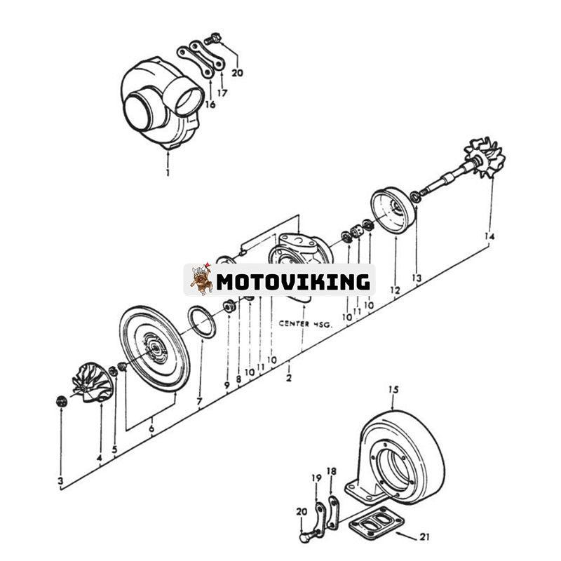 Turbo 3LDA259 Turboladdare D8NN6K682DA för Ford New Holland Engine 401 Traktor 9700 9200 9000 9600 Hjullastare A625 A66 A62