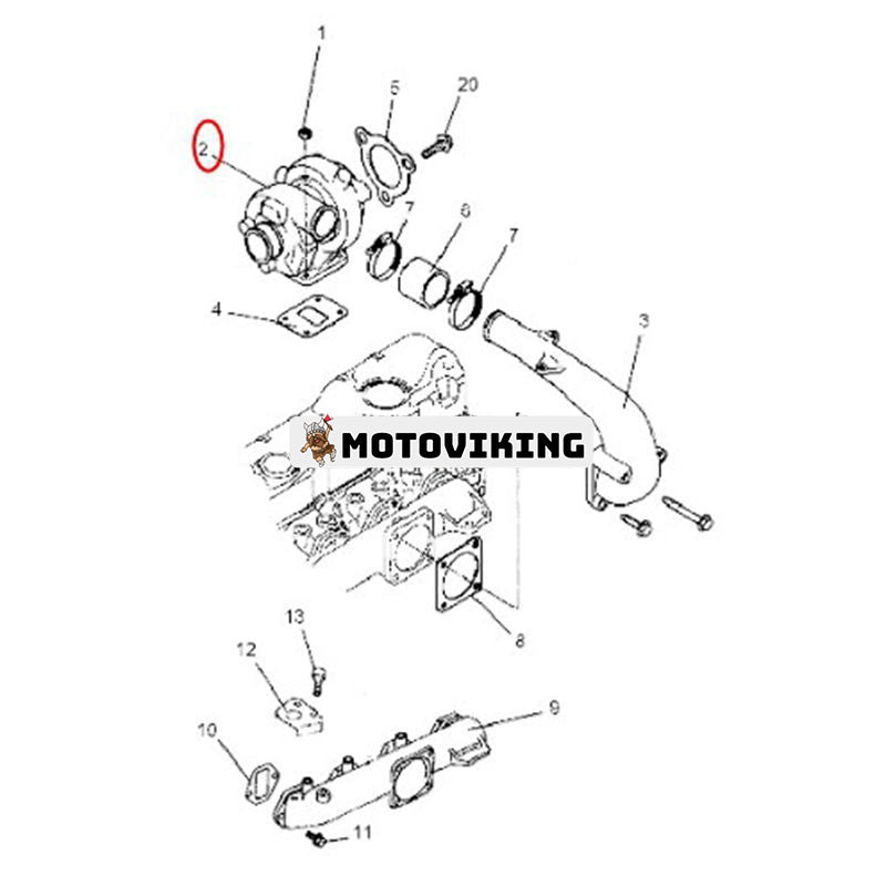 Turbo TD04 Turboladdare 28200-45G00 för Hyundai Engine D4DA Gaffeltruck 35D-7 HDF35-3 HDF50-3 HDF50-7 HDF80-3