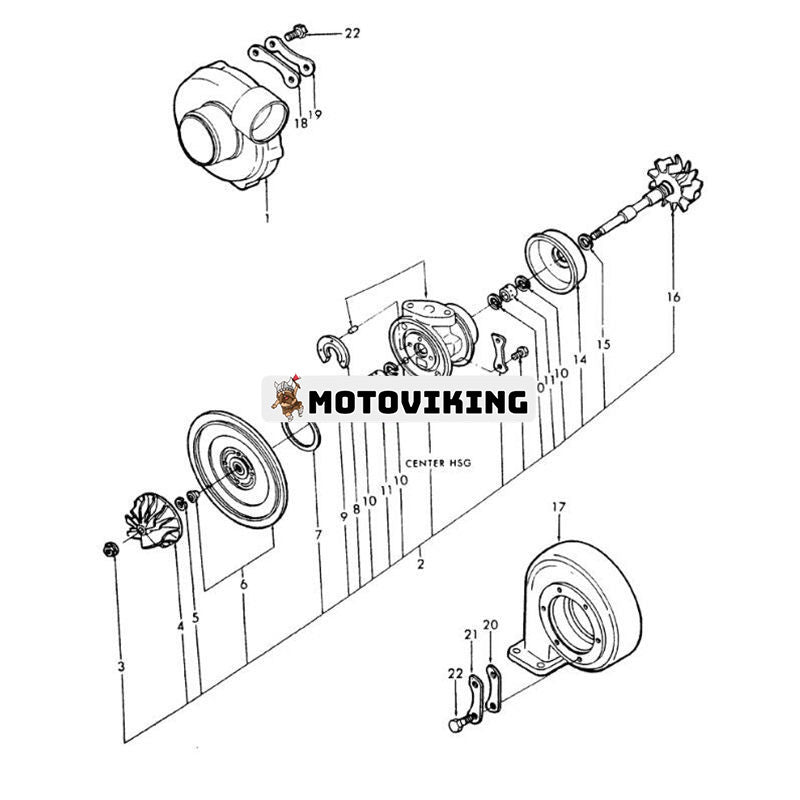Turbo TA3119 Turboladdare 466746-0004 E6NN6K682BA för Ford New Holland Engine BSD442 BSD444 Traktor 6610 7600 7610 7710