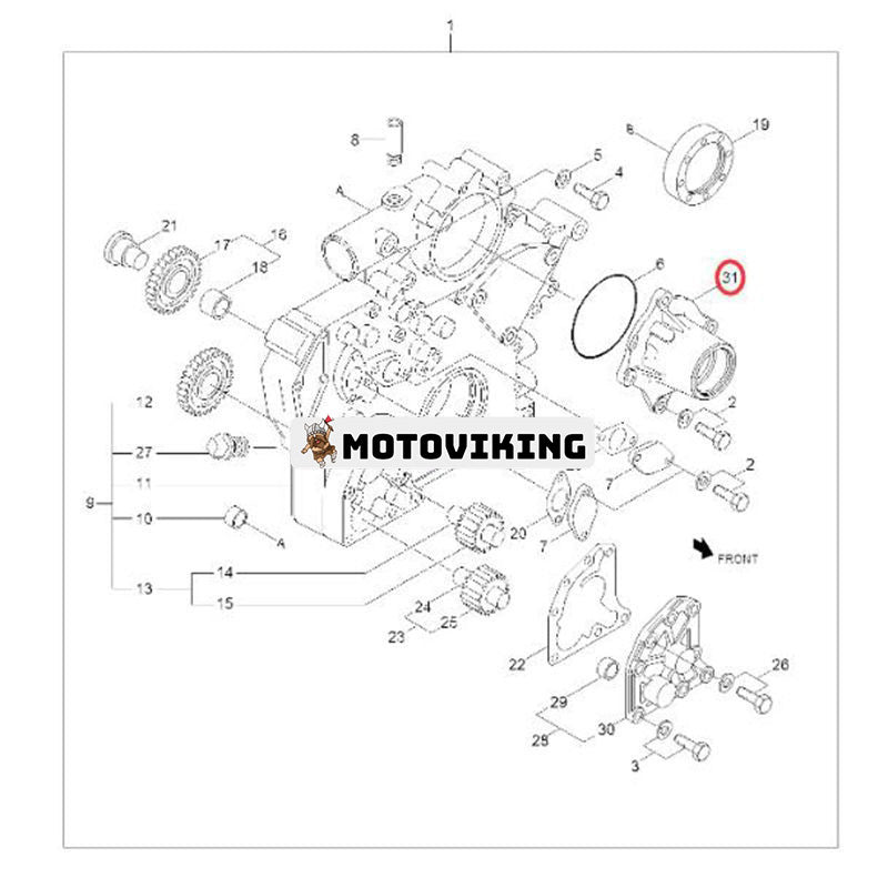 Vattenpump XJAF-00221 XJAF-02487 för Hyundai grävmaskin R110-7A R140LC-7A R145CR-9 R160LC-7A