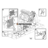 A/C kondensorkärna VOE14591537 för Volvo grävmaskin EC140C EC140D EC220D EC330B EC340D EC360C EC380D EW145B EW205D