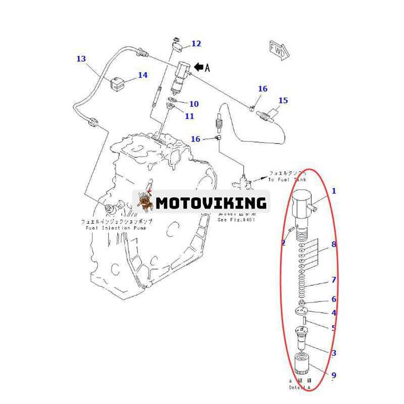Bränsleinsprutare 714650-53100 för Yanmar L75AE L90AE L100AE Komatsu 1D84-1A 1D84-1B 1D84-1C motor