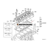 Topplockspackning 1G514-03614 för Kubota Engine V3800 traktor M8560HD M9540F-1 M9960HD Lastare SVL90-2 SVL95-2S SVL97-2C