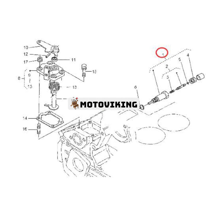 Tomgångsanordning 1A021-54160 för Kubota Engine V2203 Grävmaskin KX91-3 U35 traktor L2800DT L3400F L4600F MX4700F MX5000F