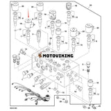12V magnetventilspole AN374098 för John Deere Cotton Picker 606SH 608SH 7760 CP690 Stripper CS690