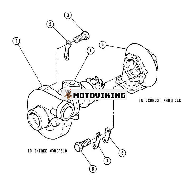 Turbo S2A TA3107 Turboladdare 7W-2573 för Perkins Engine T4.236 Caterpillar CAT 212 RT50 RT50SA RT60 RTC60
