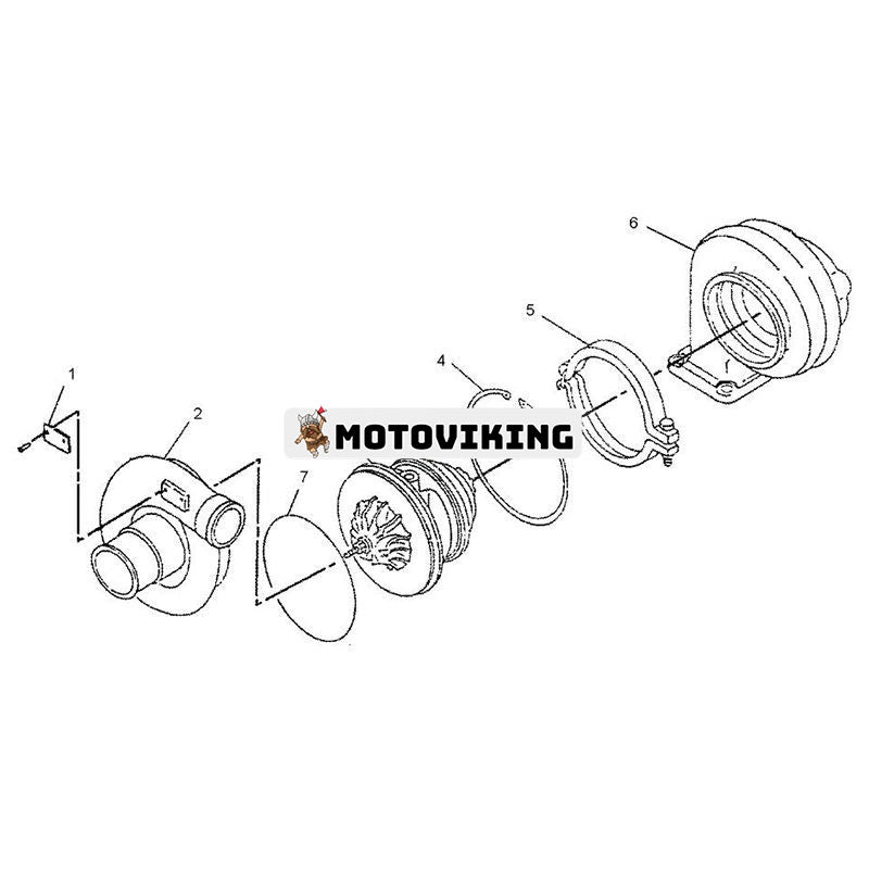 Turbo TD06H Turboladdare 5I-7585 5I-7952 för Mitsubishi Caterpillar CAT Engine S6K S6K-T 3046 3066 Grävmaskin 318C 320 320B