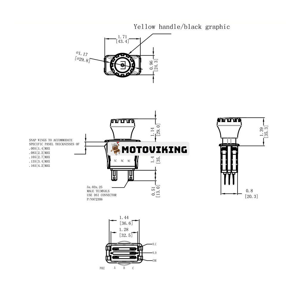 PTO Switch 430-205 430205 för Stens Delta