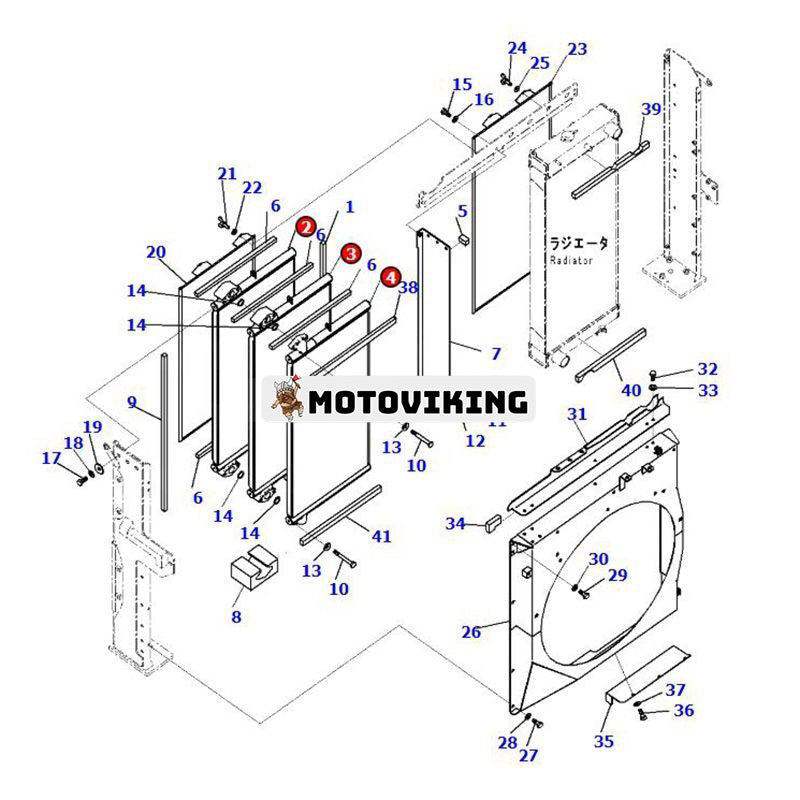 Oljekylare 208-03-75140 208-03-75150 208-03-75160 för Komatsu PC400-8 PC450-8 PC550LC-8 grävmaskin