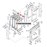 Oljekylare 208-03-75140 208-03-75150 208-03-75160 för Komatsu PC400-8 PC450-8 PC550LC-8 grävmaskin