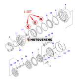 1 set flyttätning TZES100178A TZ550A101001 0700015210 för Komatsu PC45-1 PC50UD-2 PC50UG-2 PC50UU-1 PC50UU-2