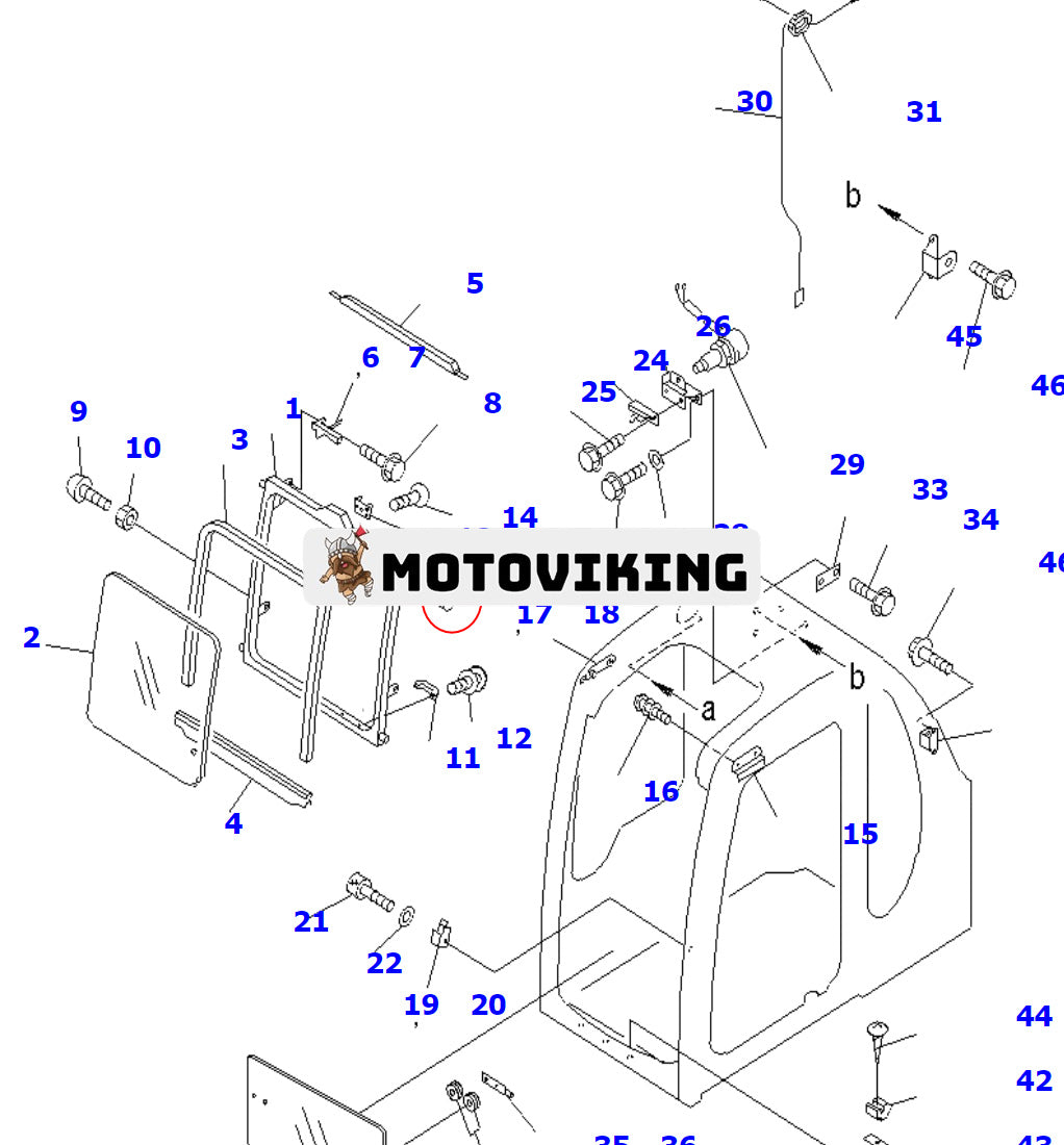 4st Hytt främre fönsterrulle 20Y-54-39151 20Y-54-39152 för Komatsu PC60-7 PC70-7 PC100-6 PC120-6 PC130-6 PC200-6 PC210-6 PC220-6 PC230-6 PC300-6 PC300-6 PC300-6 PC400-6