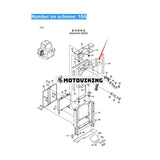 För Hitachi grävmaskin ZX60-HCMC ZX70 ZX70-HHE ZX80LCK ZX80SB-HCME Vattentank Kylarkärna ASS'Y 4479181