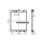 För Hitachi grävmaskin ZX60-HCMC ZX70 ZX70-HHE ZX80LCK ZX80SB-HCME Vattentank Kylarkärna ASS'Y 4479181