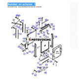 För Komatsu PC300-7 PC350-7 PC360-7 vattenkylare ASS'Y 207-03-71110