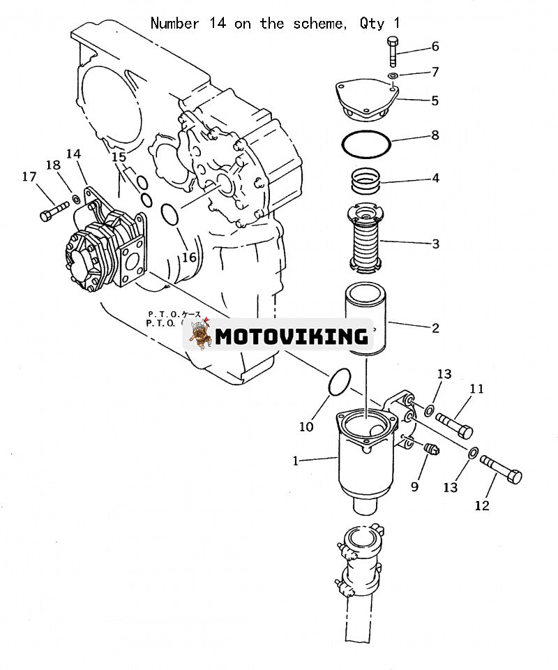 För Komatsu Bulldozer D275A-2 Hydraulpump 704-71-44030