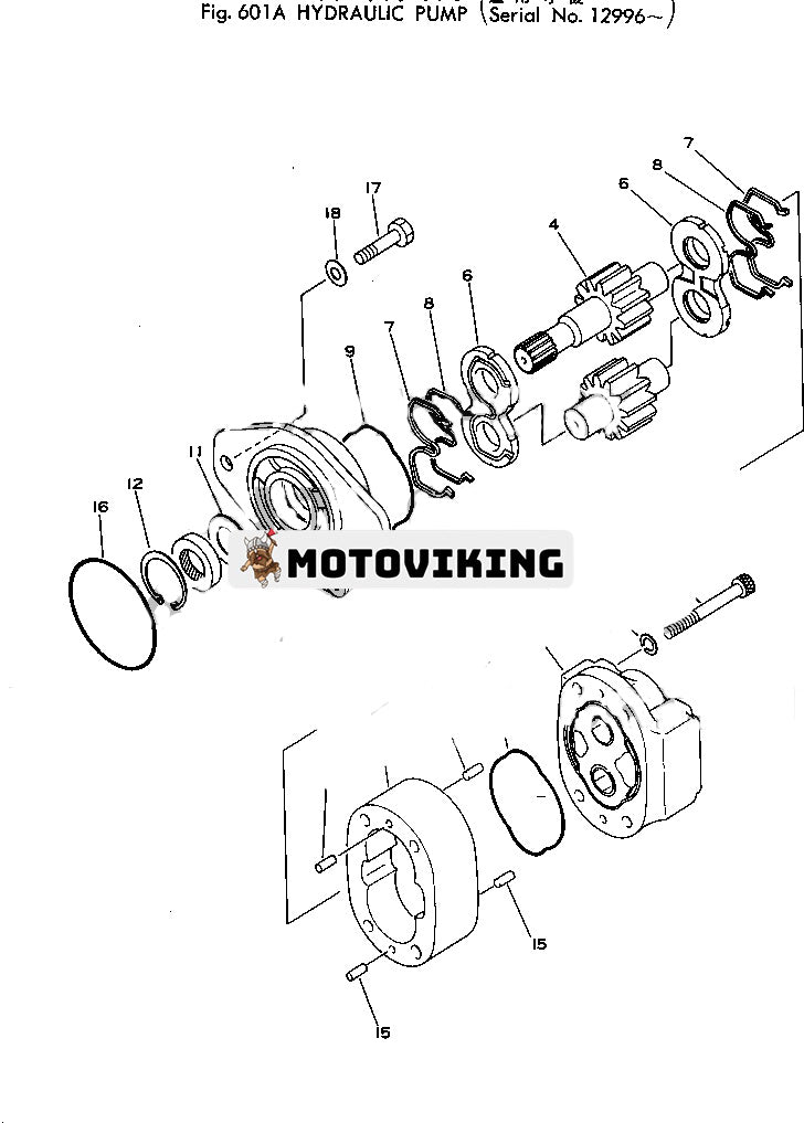 För Komatsu hjullastare 510-1 Hydraulpump 705-11-33100