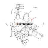 Ljuddämpare 6135-11-5580 för Komatsu grävmaskin PC100-1 PC100-2 PC120-1 PC120-2