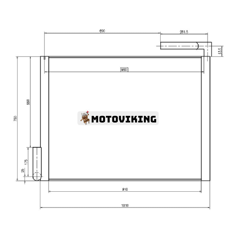 För Kobelco Grävmaskin SK250-6 Hydraulisk oljekylare