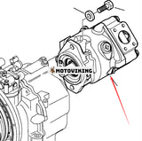 För Komatsu Grävlastare WB146-5 WB156-5 WB93R-5 WB93S-5 WB97R-5 WB97S-5 Hydraulpump 708-1U-04112