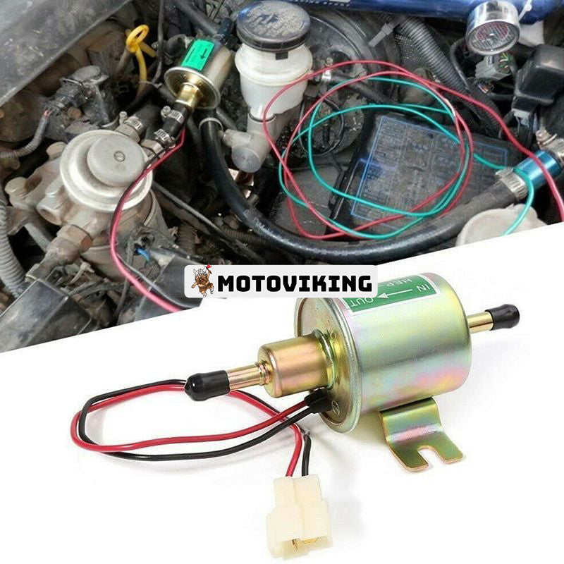 12V Universal 2,5-4 PSI gasdiesel inline lågtrycks elektrisk bränslepump HEP02A