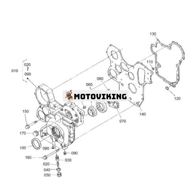 Oljetätning 1C020-04140 för Hyundai minilastare HSL800-7