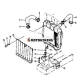 Kylare 15371-72060 för Kubota Tractor B6100D-P B6100E-P B7100D-P