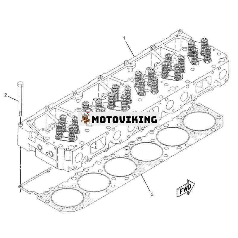 Topplockspackning 1873307 för Caterpillar CAT Engine 3196 C12 Grävmaskin 345B 365B Lastbil 725 730