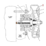 Vattenpump 352-0200 för Caterpillar CAT Engine 3412 C27 lastbil 773B 773D 775E 775F schaktare 844 844H Traktor 651E 657E