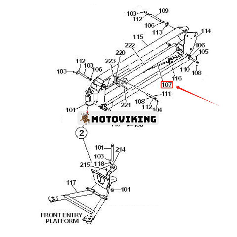 Jib Lift Cylinder 1001230371 1683609 för JLG Boom Lift 24RS 24RSJ 460SJ 600AJ 600SJ 660SJ 660SJC 800AJ 860SJ