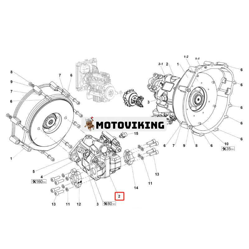 Kolvpump 4000080480 för Haulotte bomlyft HA16RTJ HA16RTJO HA16RTJPRO