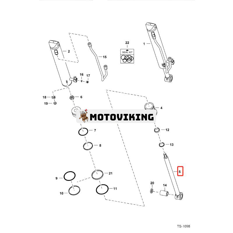 Tiltcylinderstång 6804631 för Bobcat Loader 753 763 773 7753 S130 T140