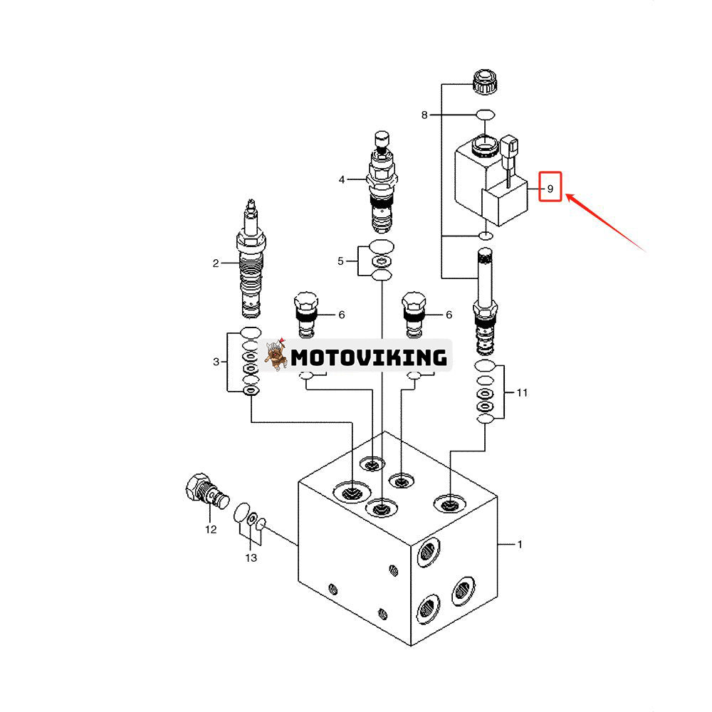 24V magnetspole XKAL-00065 för Hyundai hjullastare HL730 HL740 HL757 HL760 HL770 HL780