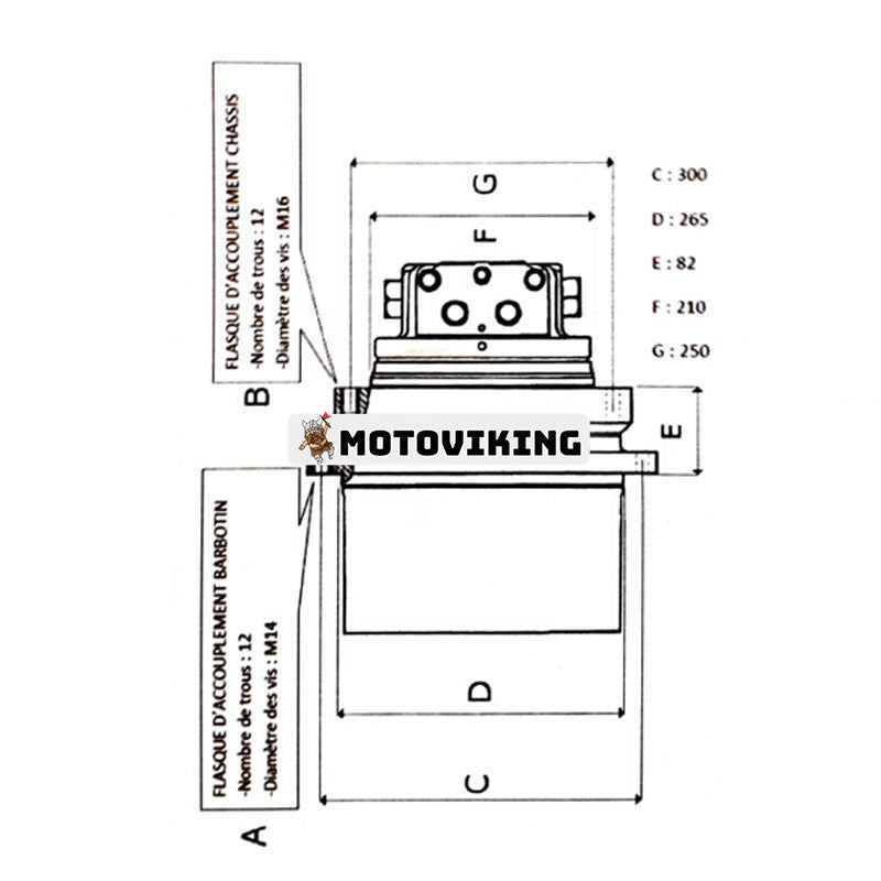 Växellåda Assy med motor för Doosan Daewoo grävmaskin SL70-III SL70-3