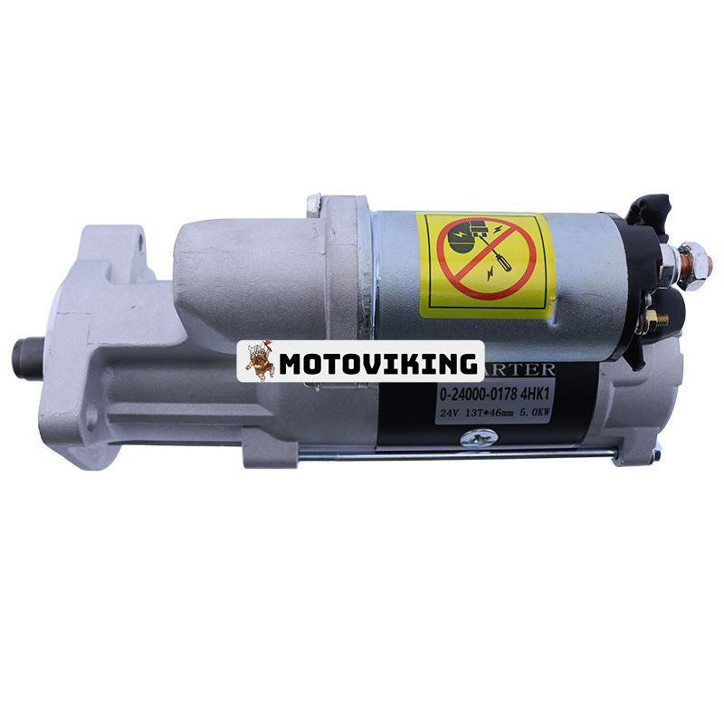 24V Startmotor 0-24000-0178 898054-0630 för Hitachi Grävmaskin ZAX200-3 ZAX230-5 Isuzu Engine 4HK1