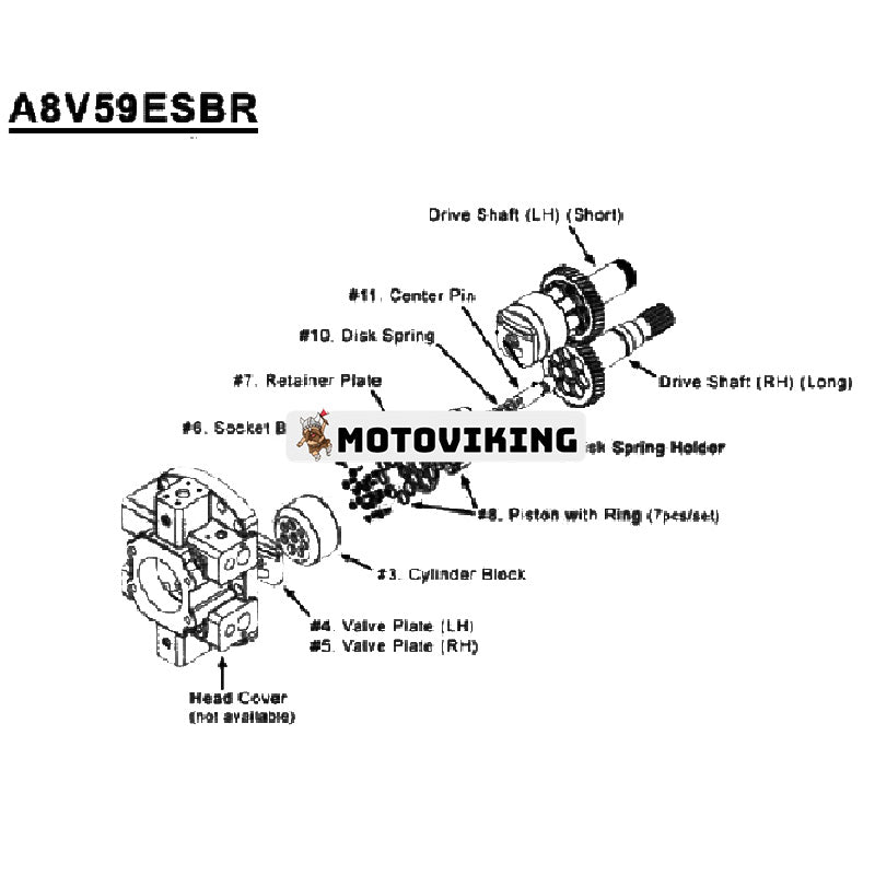 A8V59 A8V59ESBR A8V55 A8V55ESBR Hydraulpumpreparationssats för Hitachi EX165LC S04LC EX150