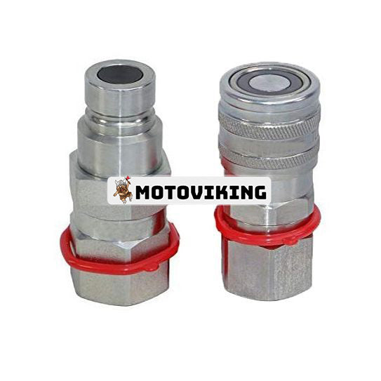 För Thomas 85 105 137 153 175 205 250 255 320 5/8" SAE Flat Face Hydraulic Quick Connect Coupler Set