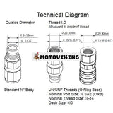 För Thomas 85 105 137 153 175 205 250 255 320 5/8" SAE Flat Face Hydraulic Quick Connect Coupler Set