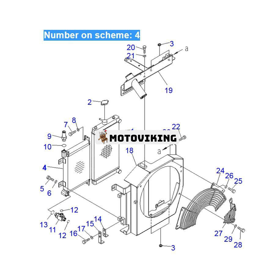 För Komatsu grävmaskin PC27MR-2 PC30MR-2 PC35MR-2 Motor 3D82AE Hydrauloljekylare 22L-03-21121 22L-03-21122