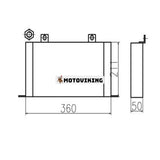 För Komatsu grävmaskin PC27MR-2 PC30MR-2 PC35MR-2 Motor 3D82AE Hydrauloljekylare 22L-03-21121 22L-03-21122